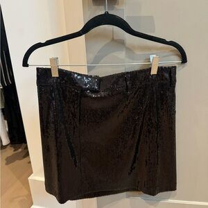 BB Dakotah black sequins mini skirt
